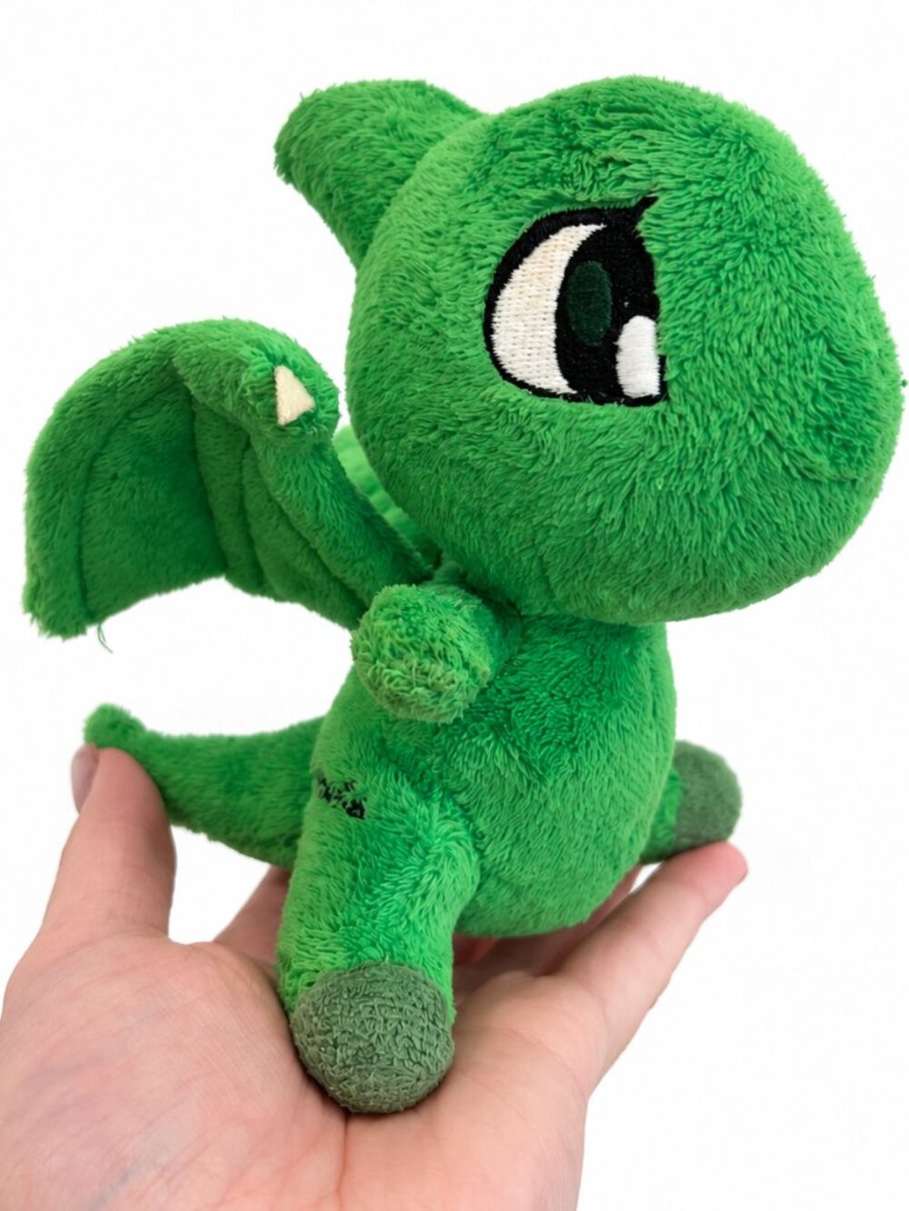Vintage y2k Neopets Green Shoyru Plush Small Stuffed Animal Toy